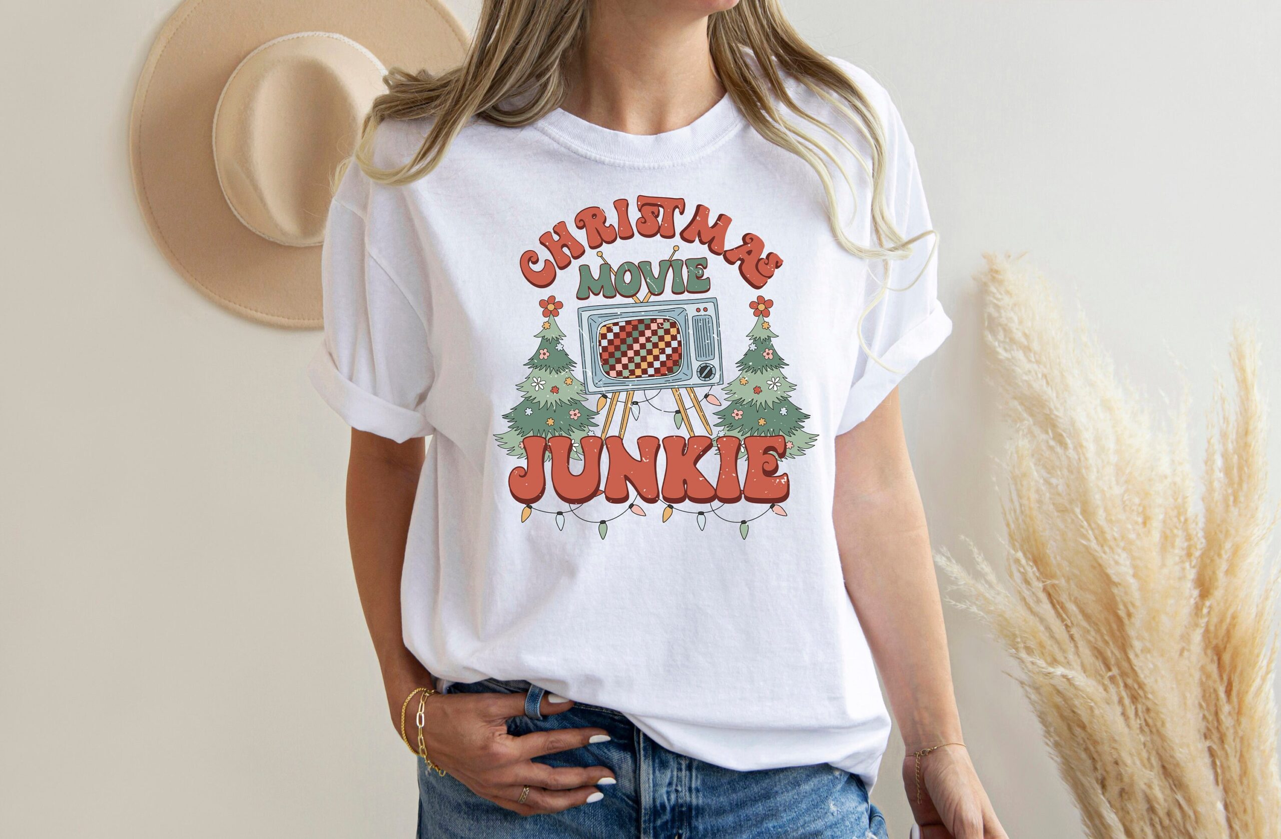 Christmas Family Movie Night Junkie Shirt image 2