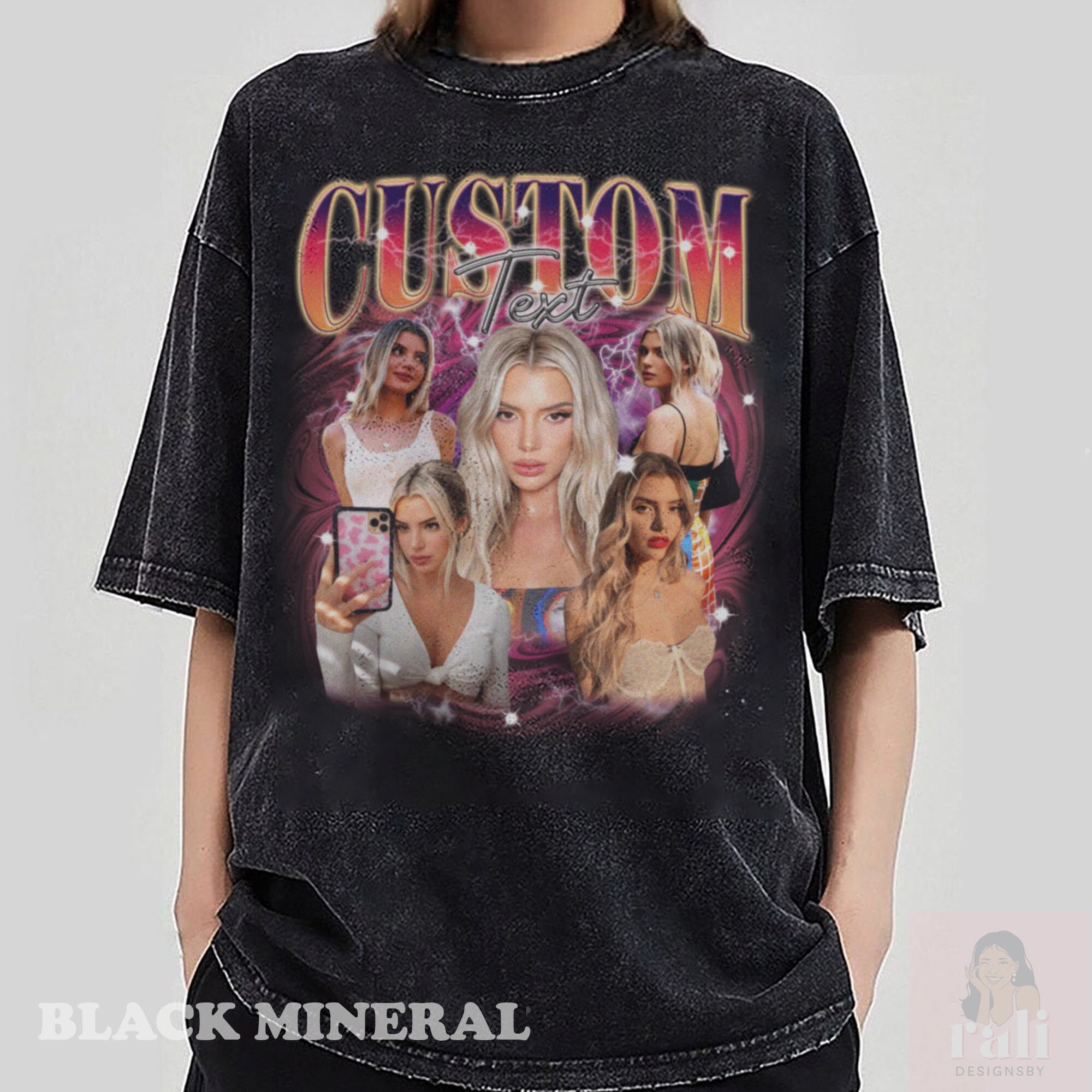 Custom Bootleg Rap Retro Your Photo Insert Design Vintage Graphic 90s Shirt image 2