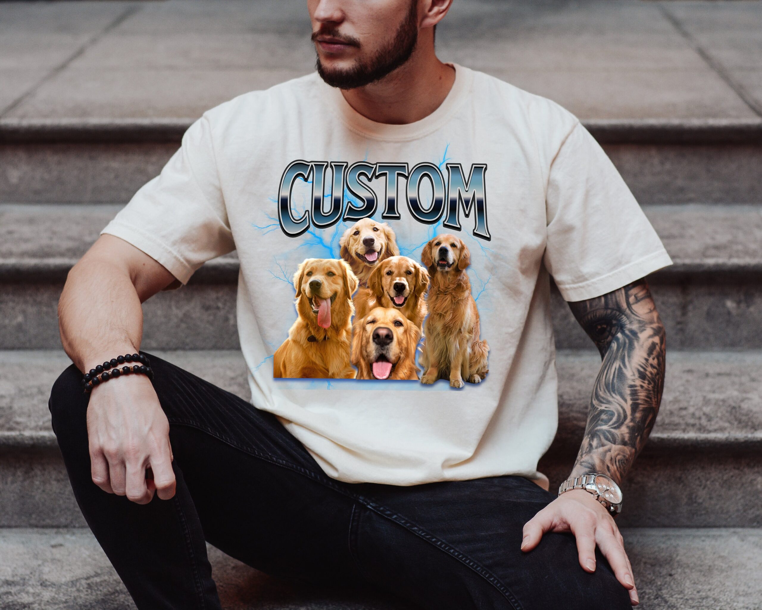 Comfort Colors Bootleg Dog Custom Personalized Mom Dad Lover Shirt image 5