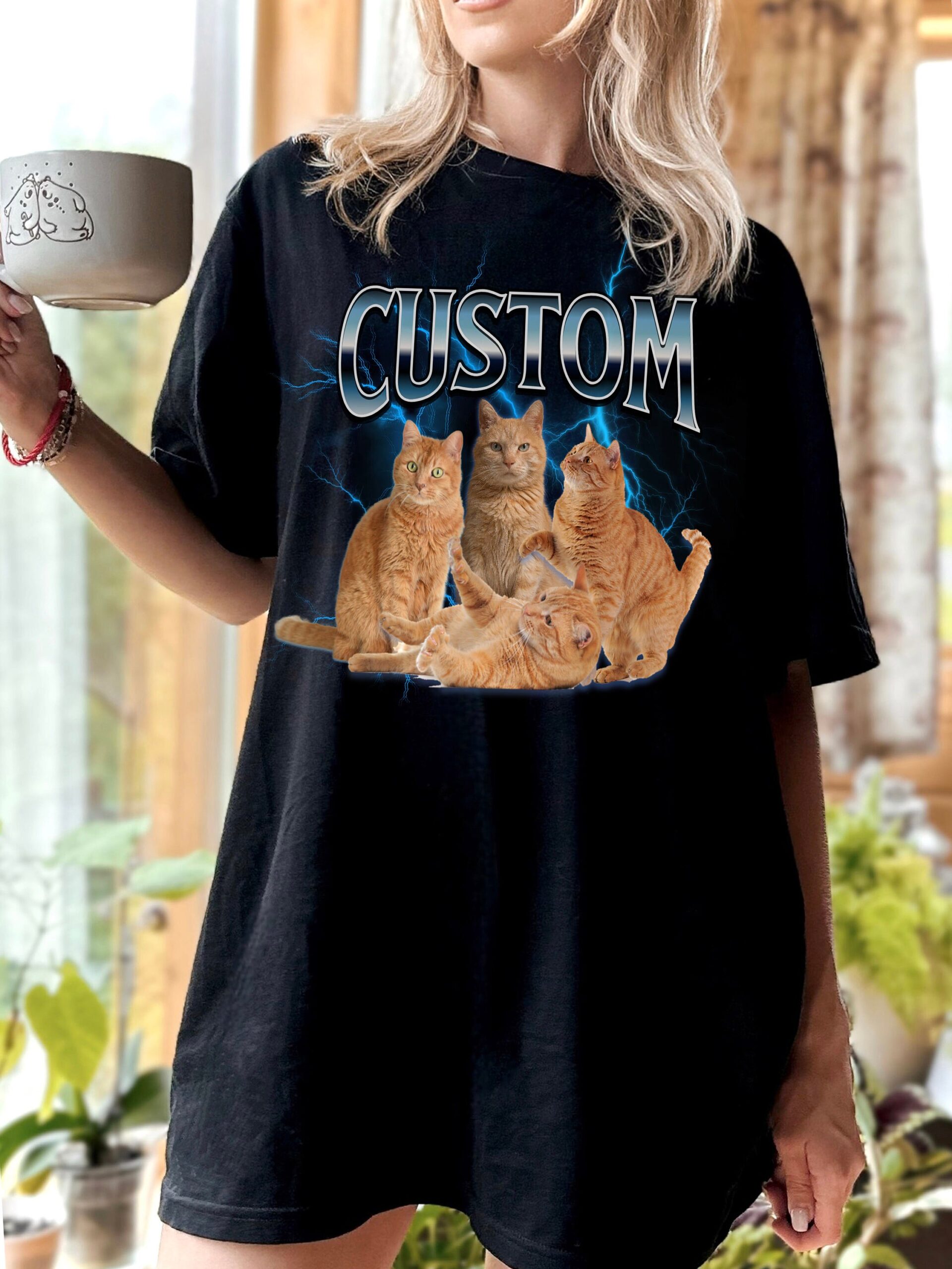 Comfort Colors Bootleg Cat Custom Personalized Mom Dad Lover Shirt image 1