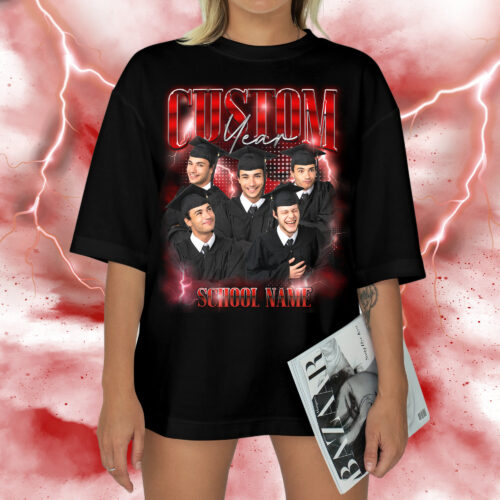 Custom Graduation 2024 Bootleg Senior for College Graduate Customize Your Own Idea Here Shirt image 0