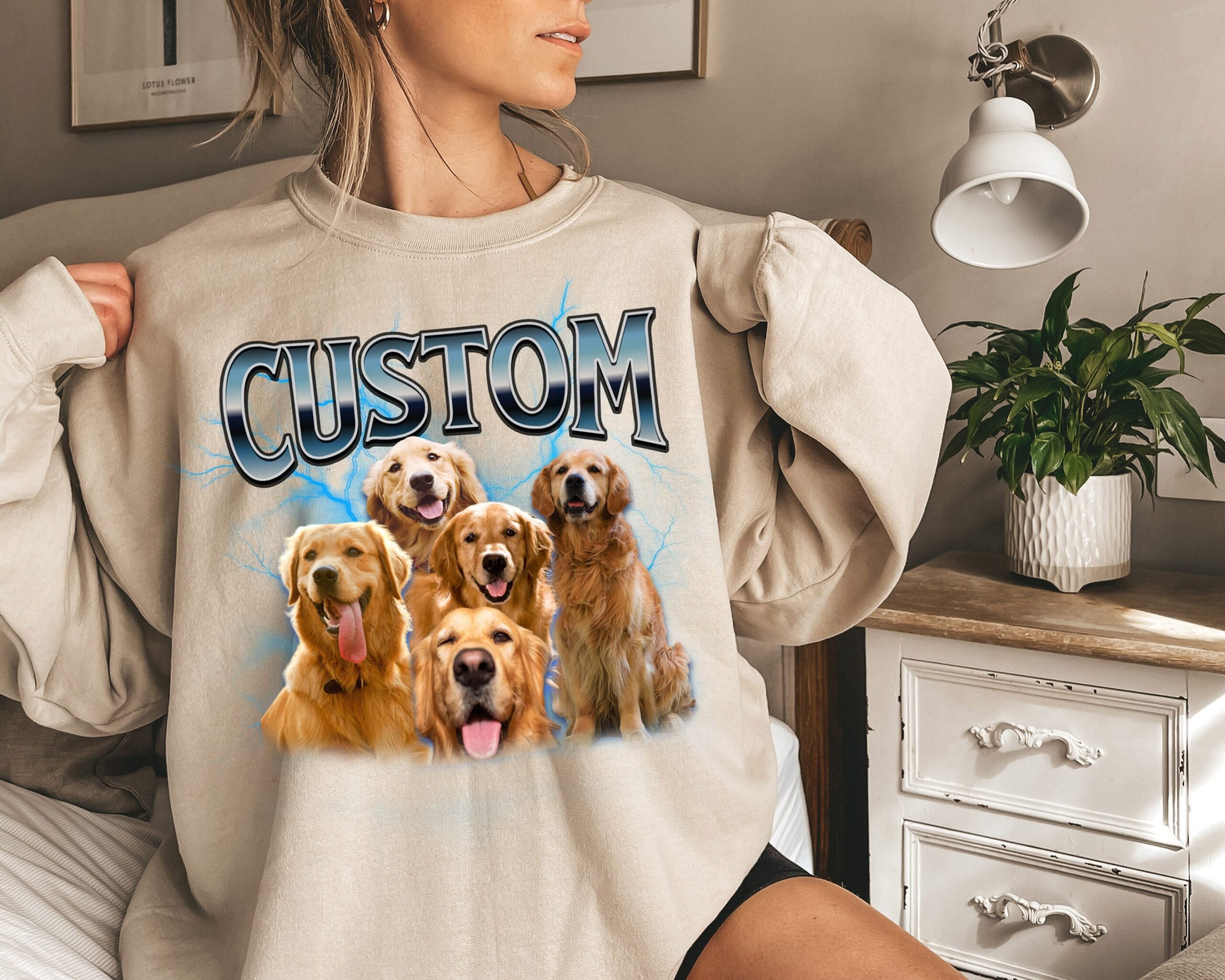 Custom Bootleg Dog Mom Lover Cat 90s Vintage Pet Shirt image 1