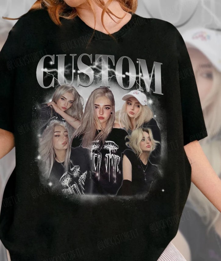 Custom 90s Bootleg Shirt Personalized Bootleg Tee Girlfriend Gift image 0