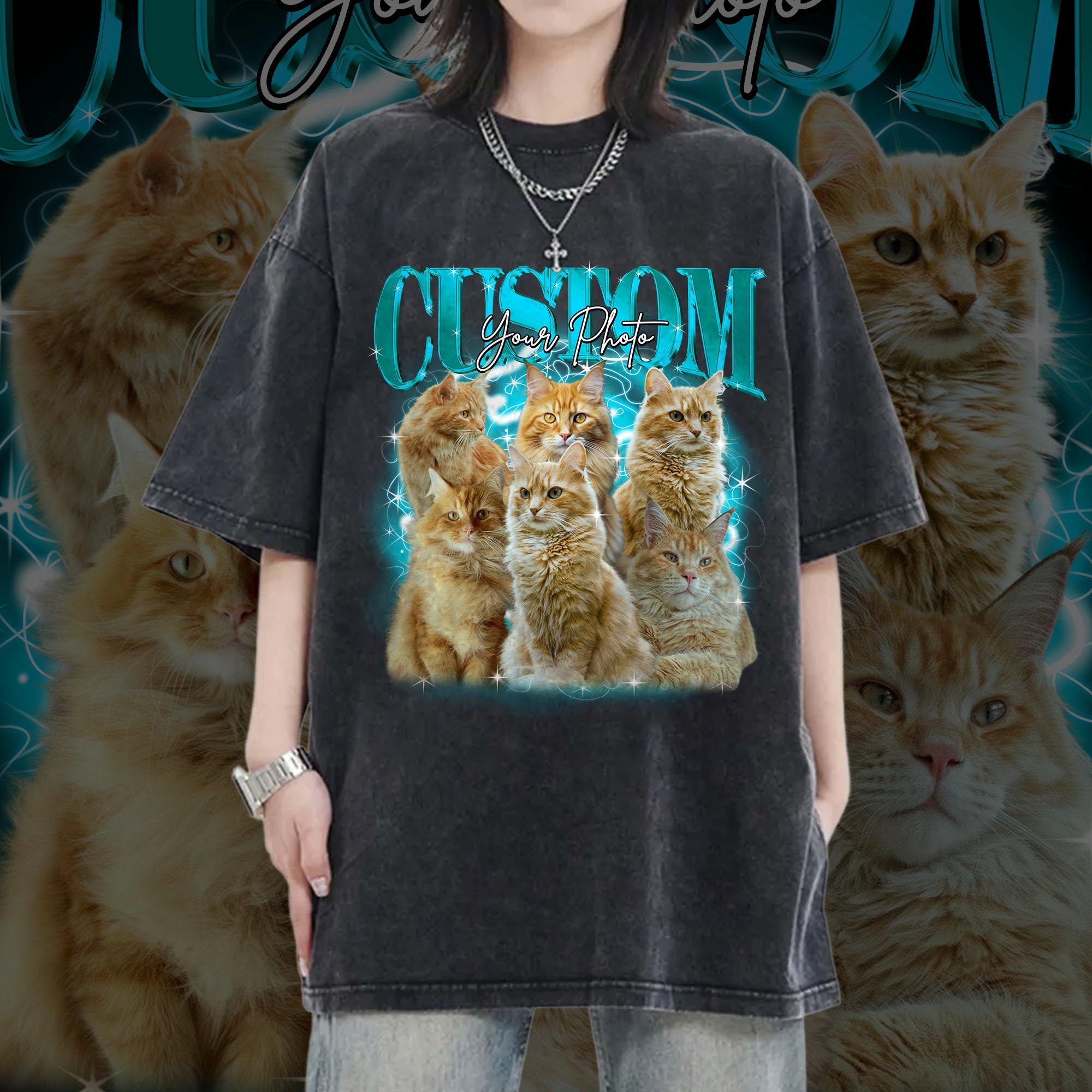 Custom Vintage Pet Shirt Cat Graphic Tee Dog Bootleg 90s Gift Pet Lover image 1