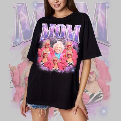 Custom Bootleg Rap Mom Tee Customized Mothers Day Gift Idea Personalized Birthday Shirt image 0