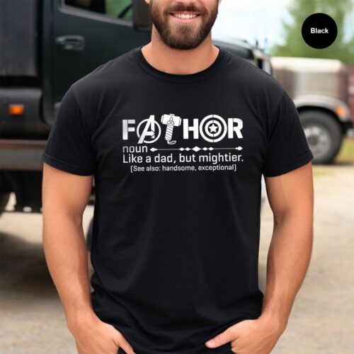 Fathor New Papa Daddy Father's Day Best Dad Ever Hero Shirt image 0