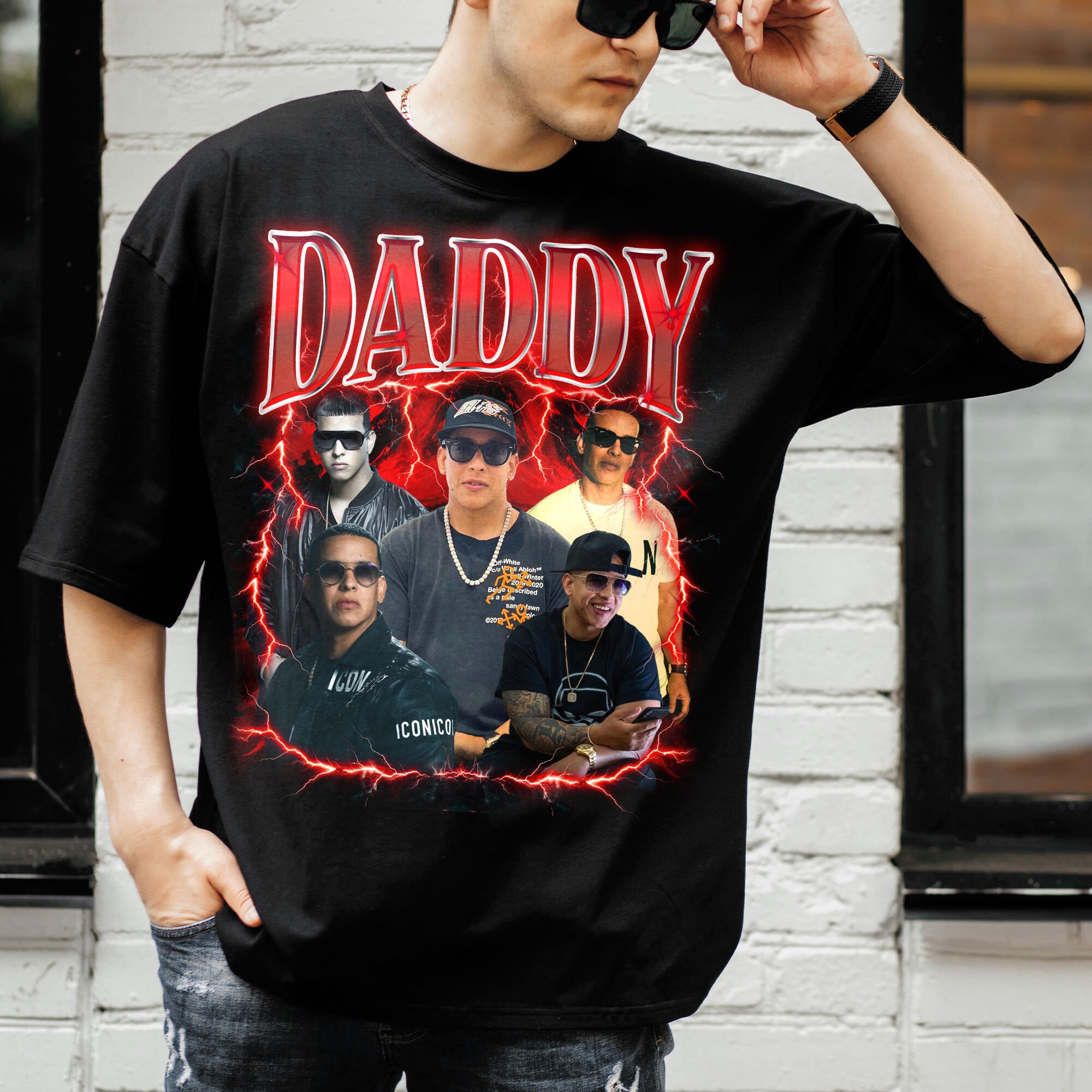 Custom Dad Bootleg Customized Dadddy Photo Best Dad Ever Fathers Day Your 90s Papa Rap Shirt image 2