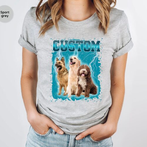 Custom Dog Graphic Personalized Bootleg Retro 90's Tee image 0