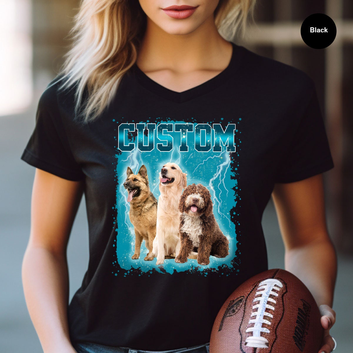 Custom Dog Graphic Personalized Bootleg Retro 90's Tee image 4