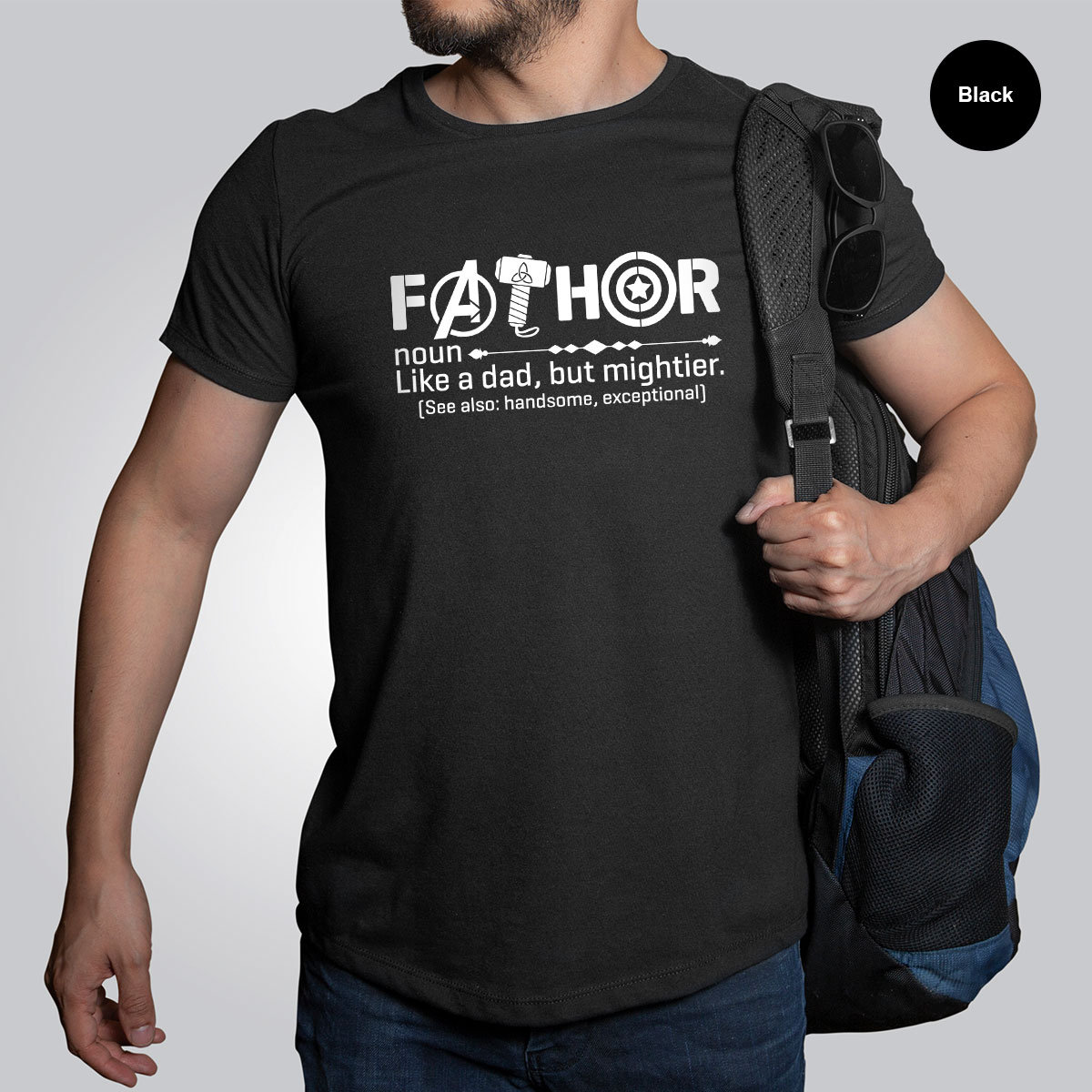 Fathor New Papa Daddy Father's Day Best Dad Ever Hero Shirt image 4