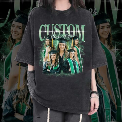 Custom 90s Vintage Graduation Bootleg Shirt | Senior Year Rap Tee Gift image 0