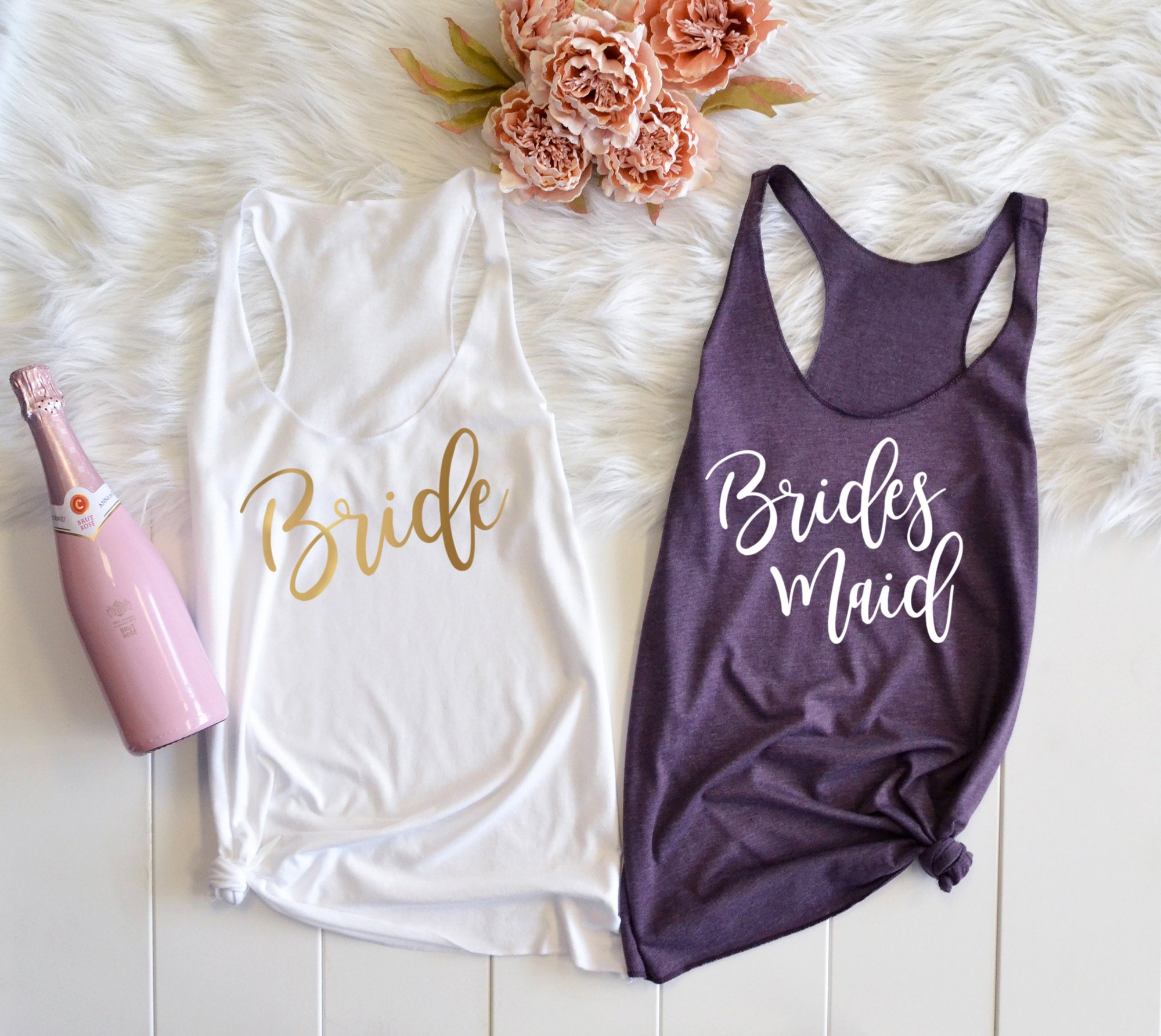 Bridesmaid Tank Tops Proposal Bride & Bridal Party Shirts Bachelorette Shirts image 0