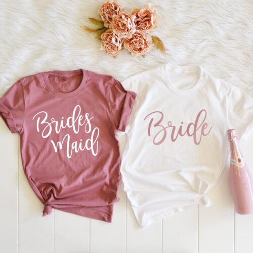 Elegant Bridesmaid Shirts and Bridal Party Gifts Bachelorette Shirts image 0