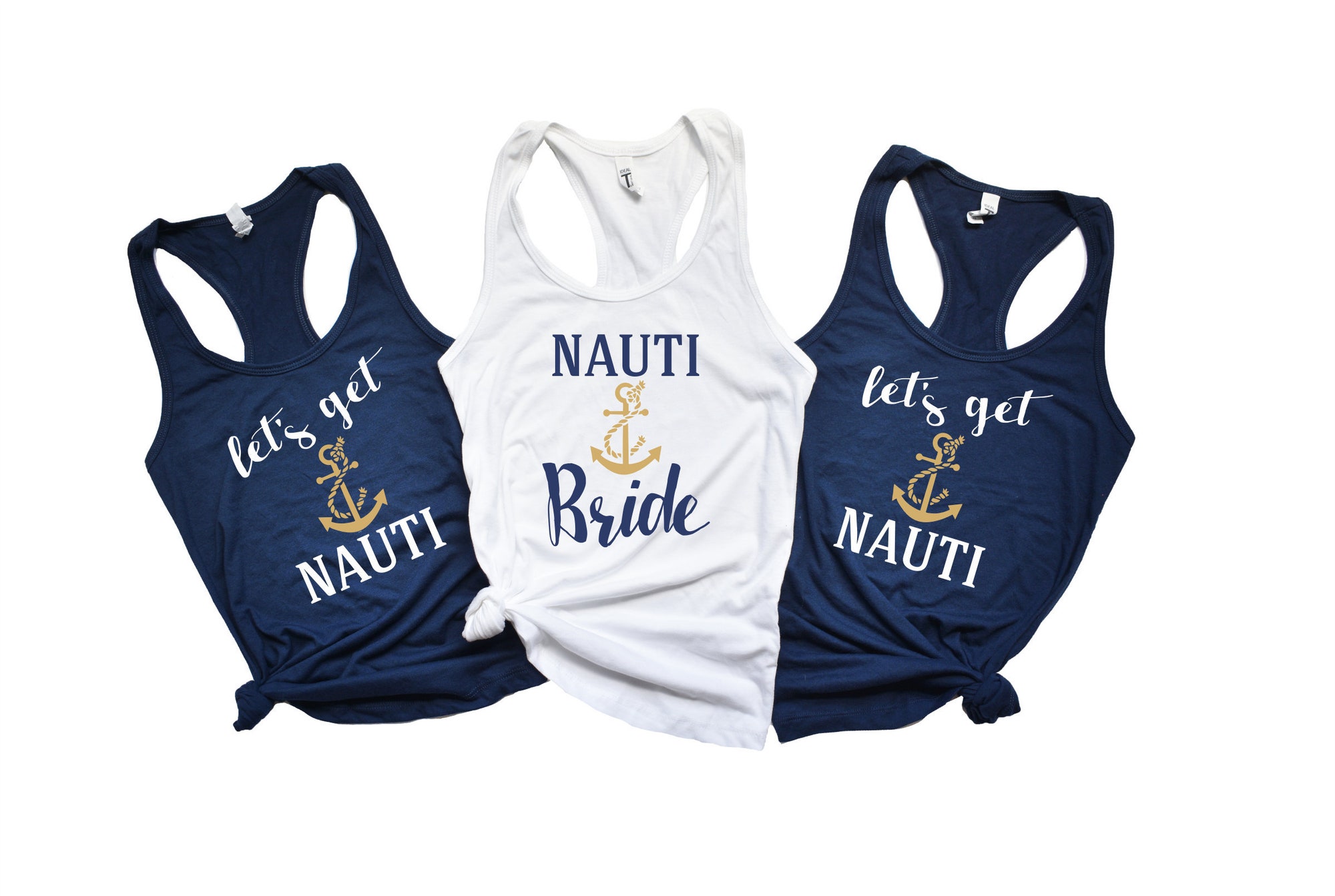 Navy Nauti Bachelorette: Matching Cruise & Wedding Shirts image 1