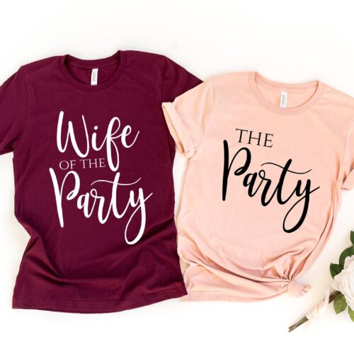 Wife of the Party - Bachelorette & Bridesmaid Shirts image 0