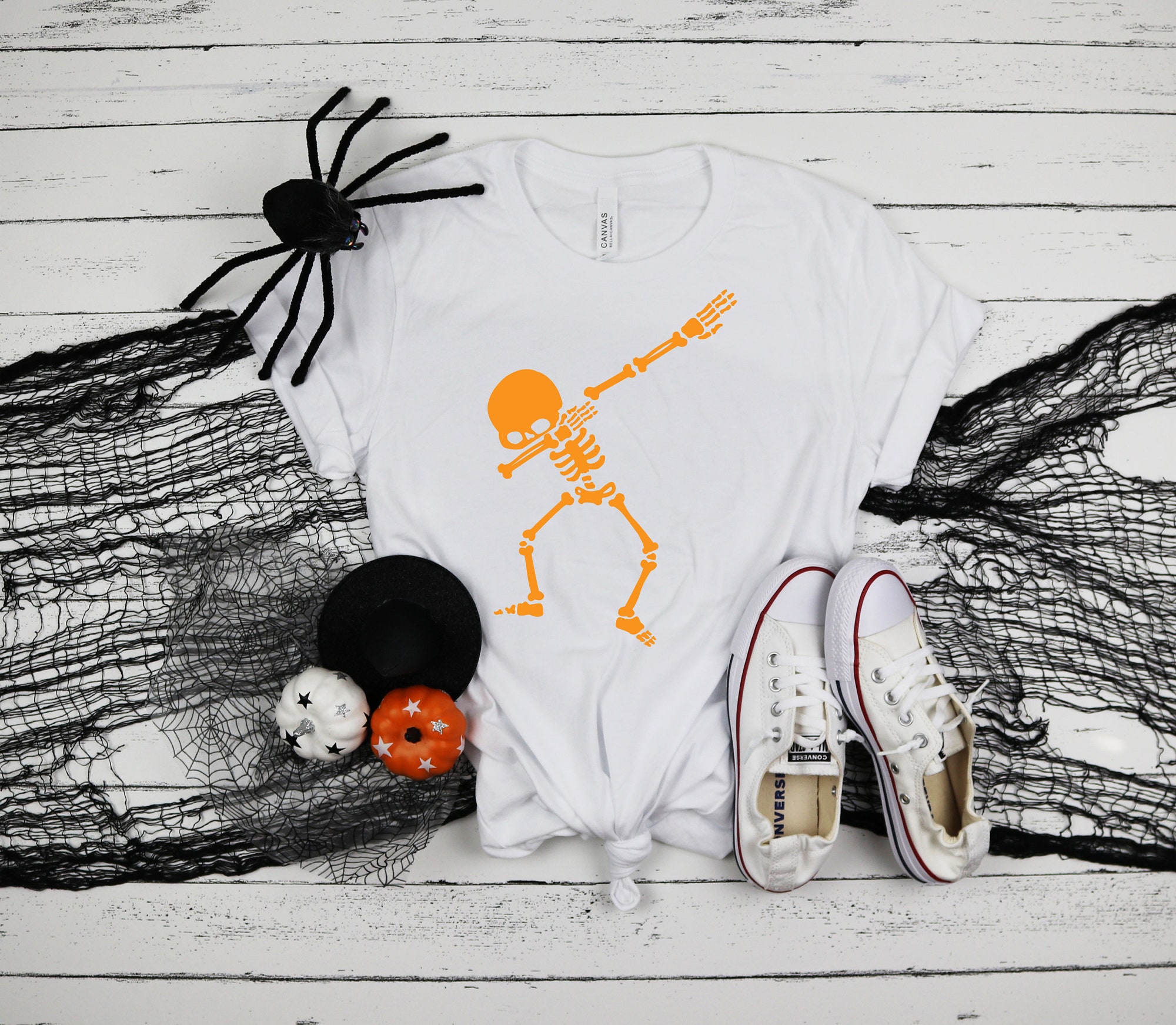 Dubbing Skeleton Shirt: Halloween Family Matching Outfits image 2