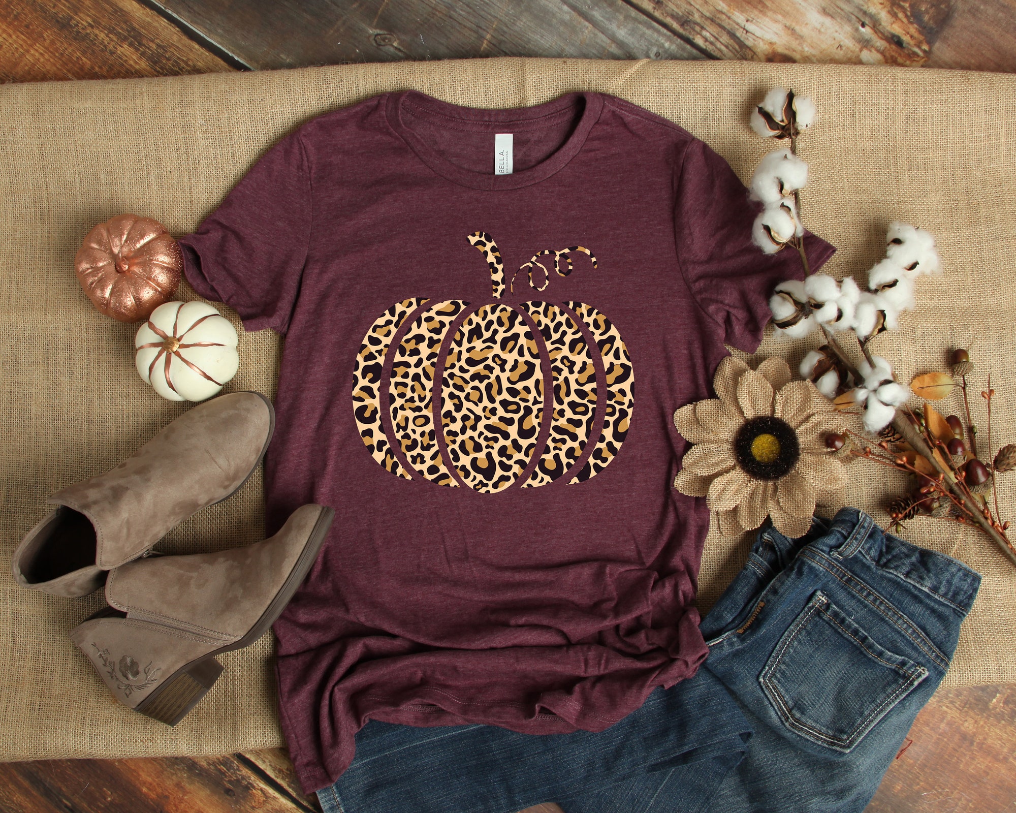 Leopard Pumpkin Shirt | Cheetah Pumpkin Shirt | Thanksgiving Thankful Fall Shirt image 0