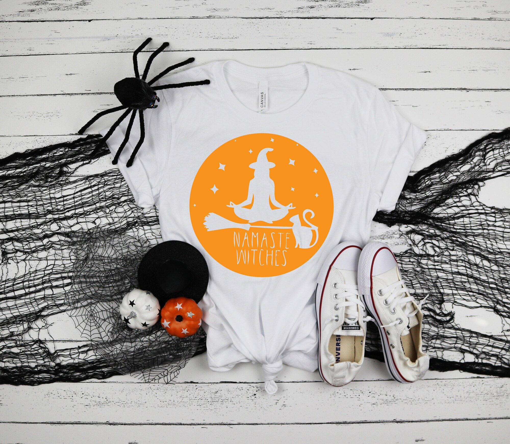 Namaste Witches Shirt: Yoga Halloween Party Matching Tee image 2