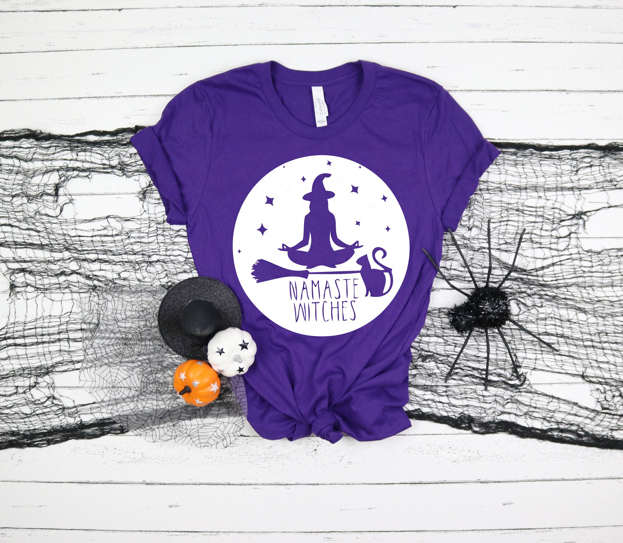 Namaste Witches Shirt: Yoga Halloween Party Matching Tee image 3