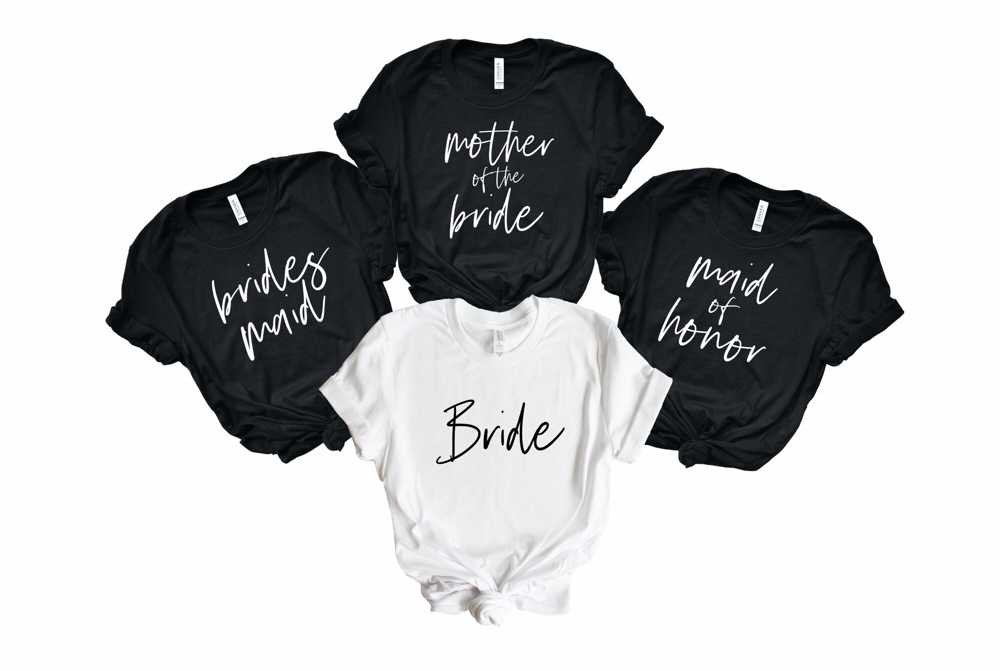 Chic Black Bachelorette Proposal Bridesmaid Shirts image 2