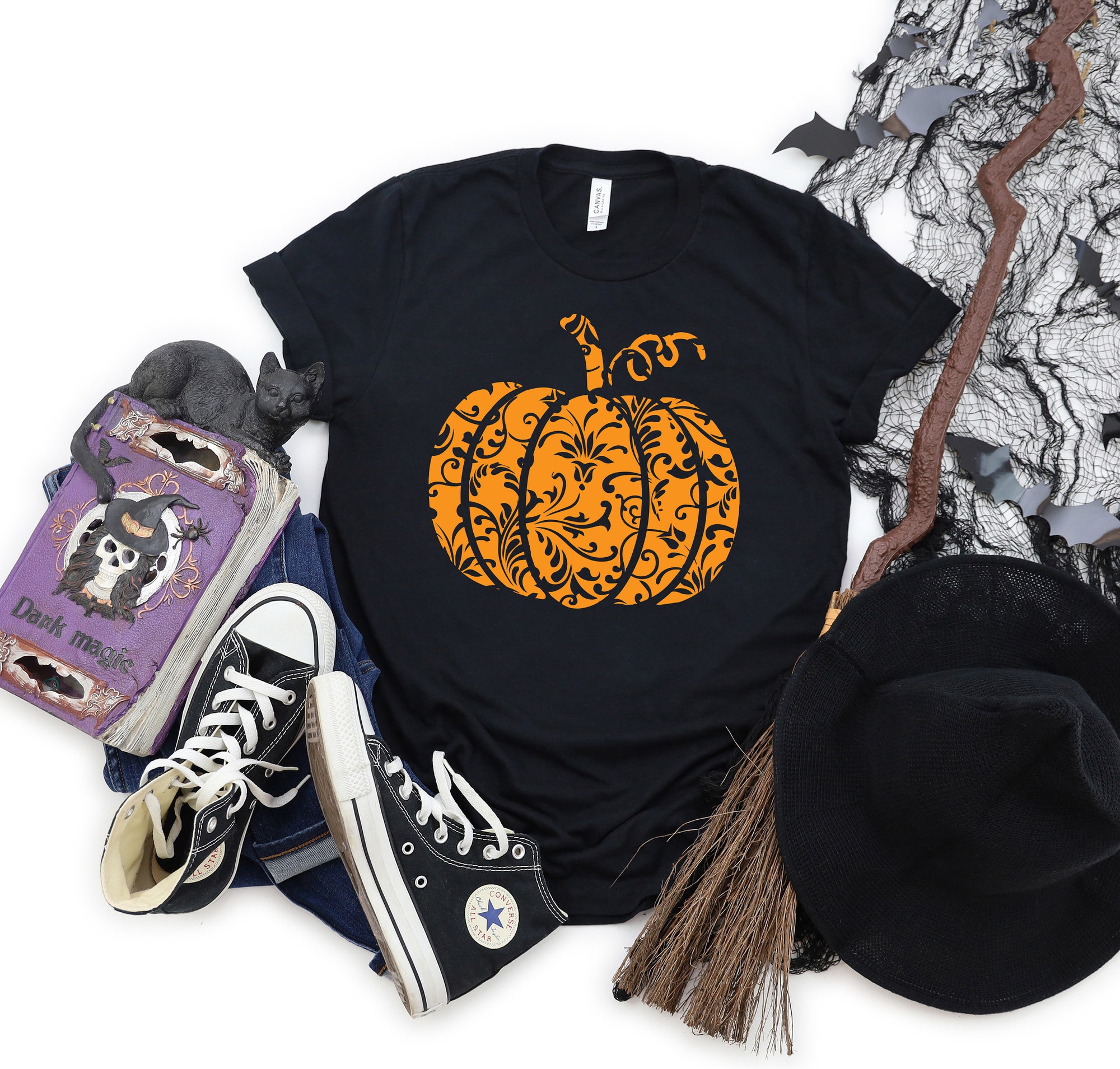 Orange Pumpkin Halloween Party Shirt image 0
