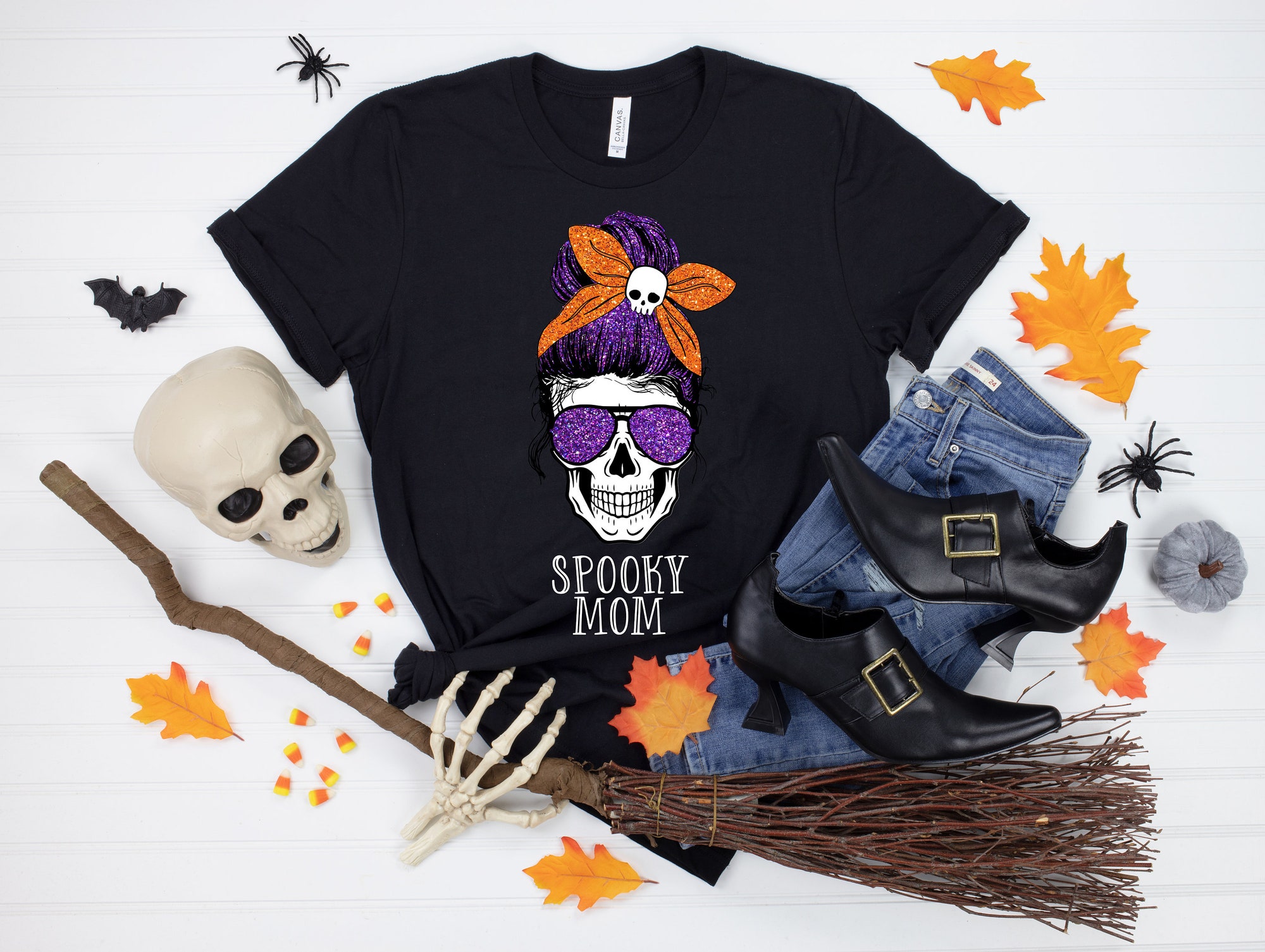 Spooky Mom Halloween Horror Shirt image 1