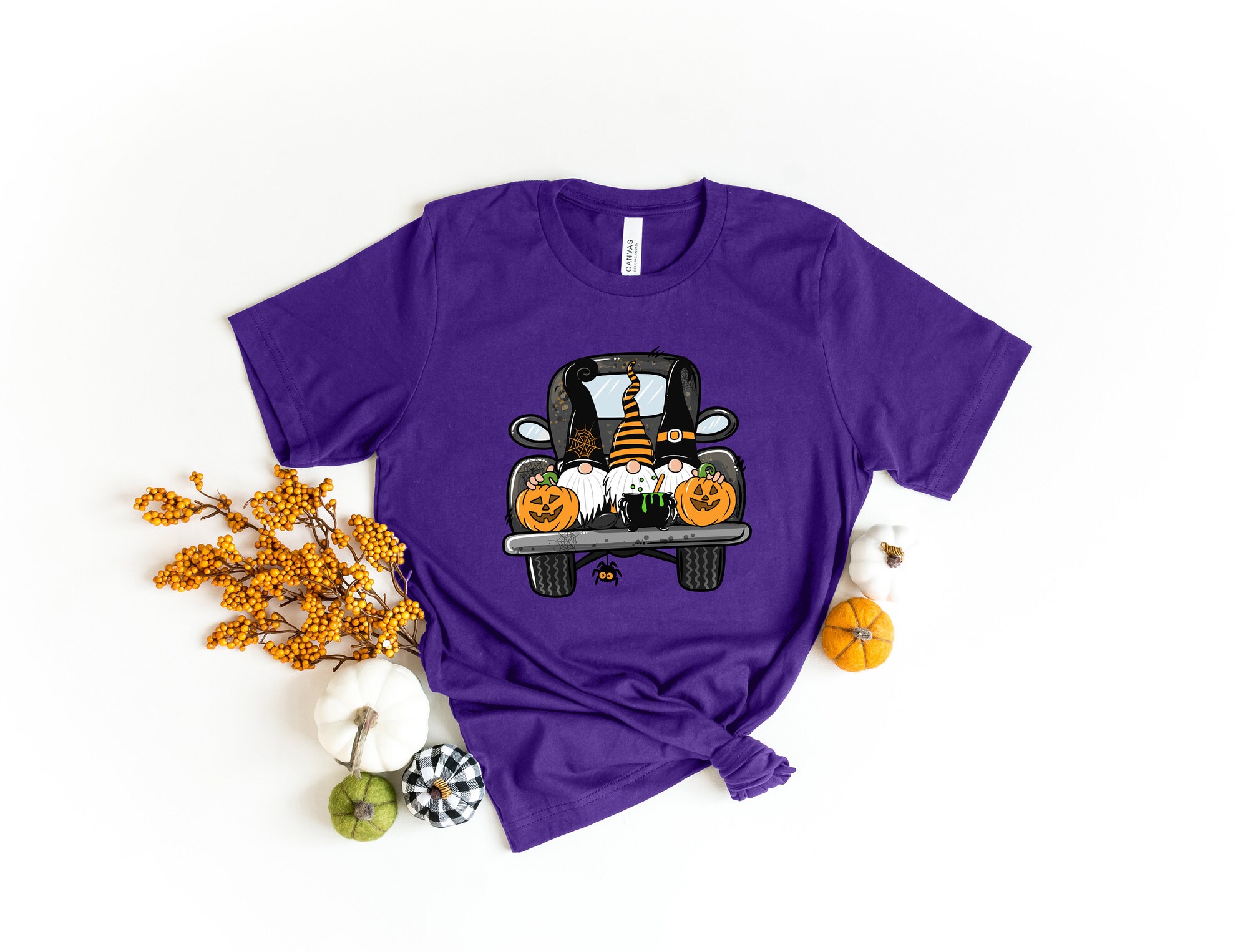Halloween Truck Funny Gnome Horror Shirt image 0