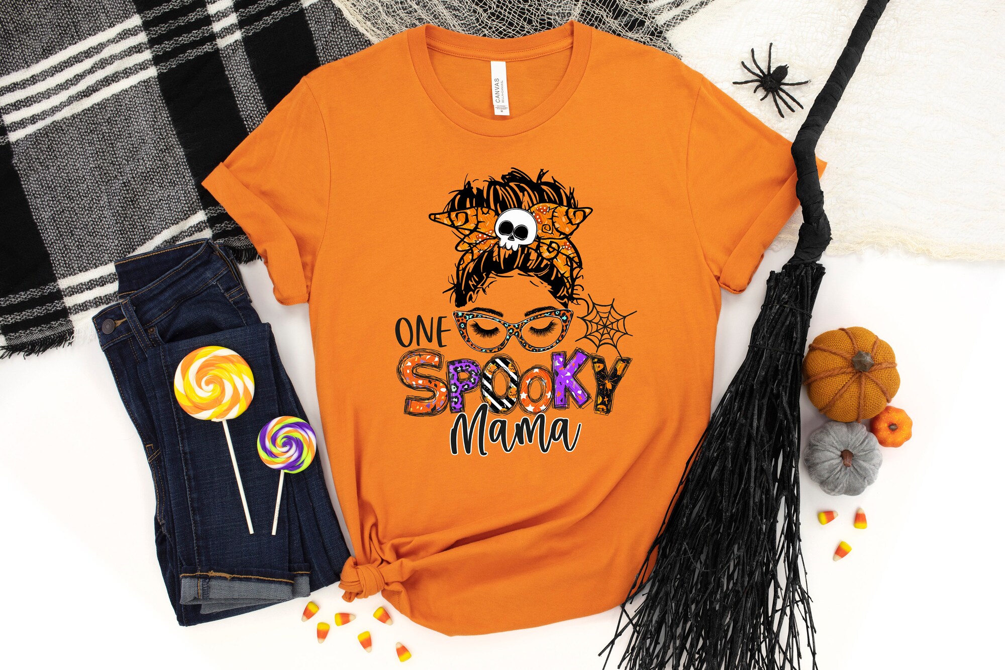 Spooky Mom Shirt: Halloween Party Dinosaur Tee image 1