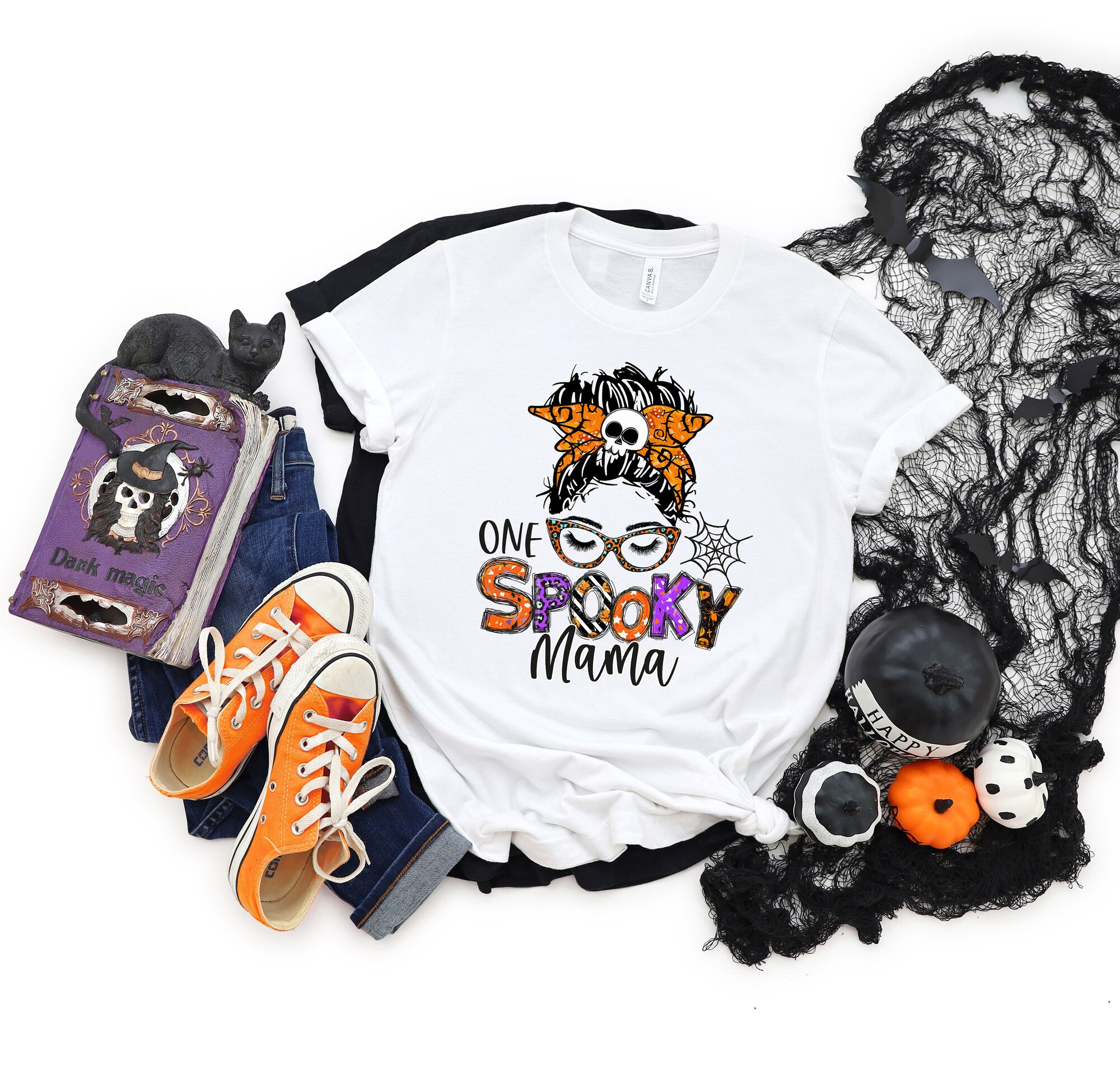 Spooky Mom Shirt: Halloween Party Dinosaur Tee image 0