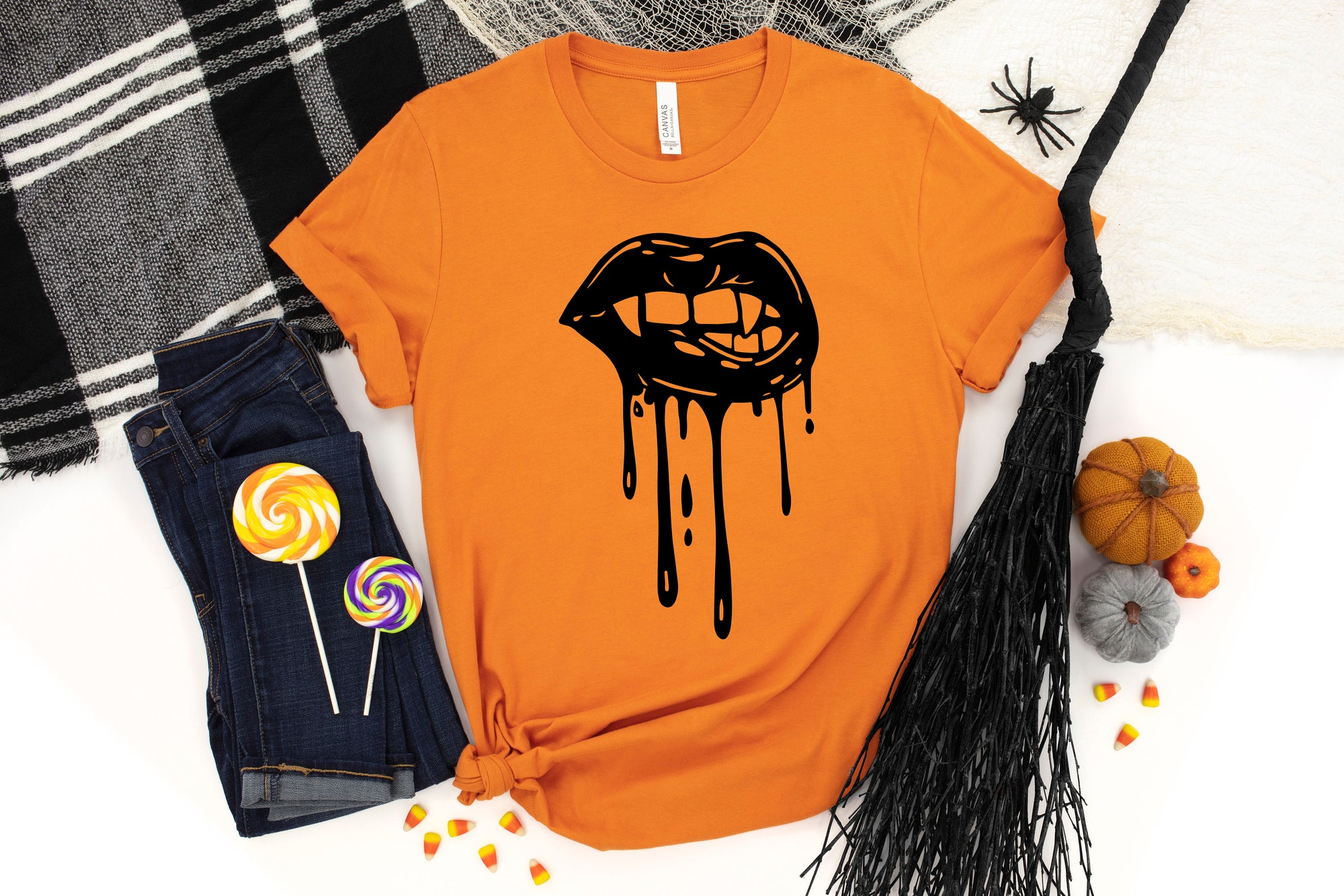 Vampire Lips Shirt: Halloween Party Tee image 3