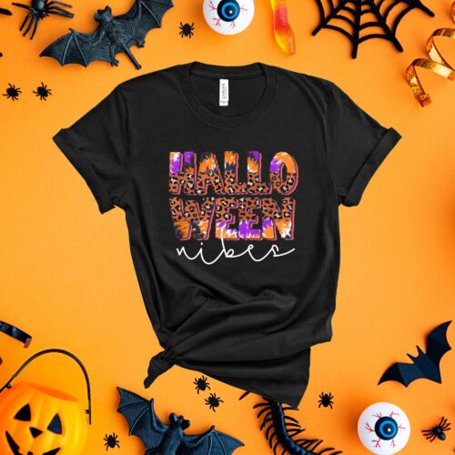 Halloween Vibes Leopard Print Shirt image 0