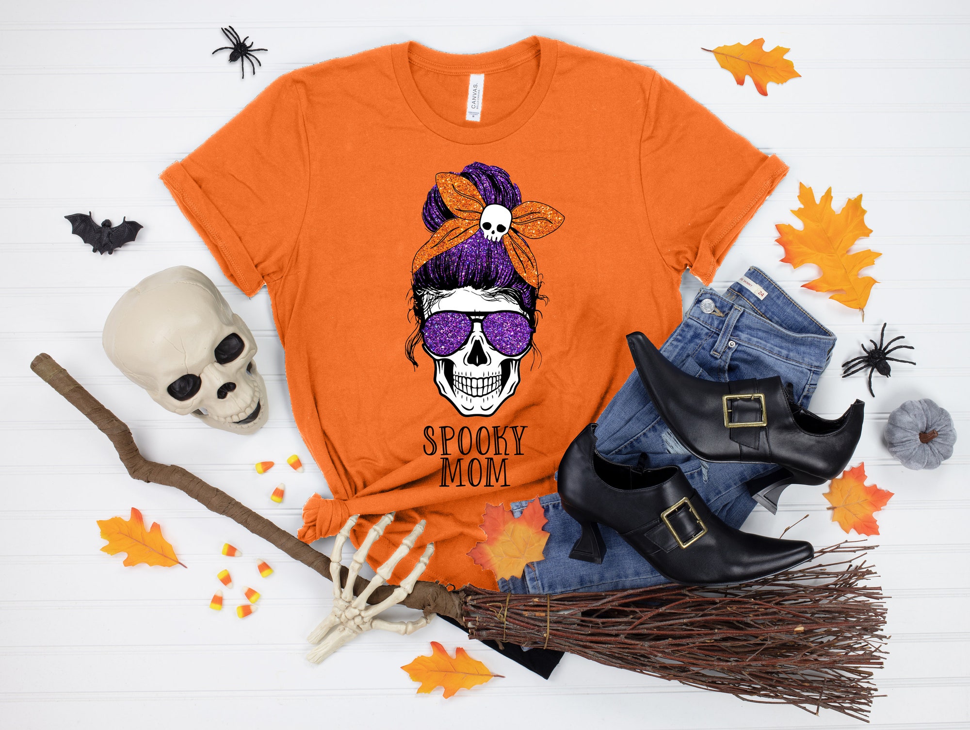 Spooky Mom Halloween Horror Shirt image 2