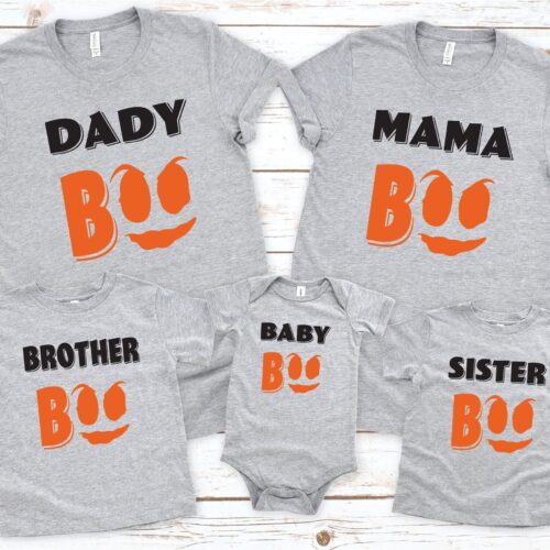 Boo Family Halloween Shirts: Matching Set for Mama Daddy & Kids image 0