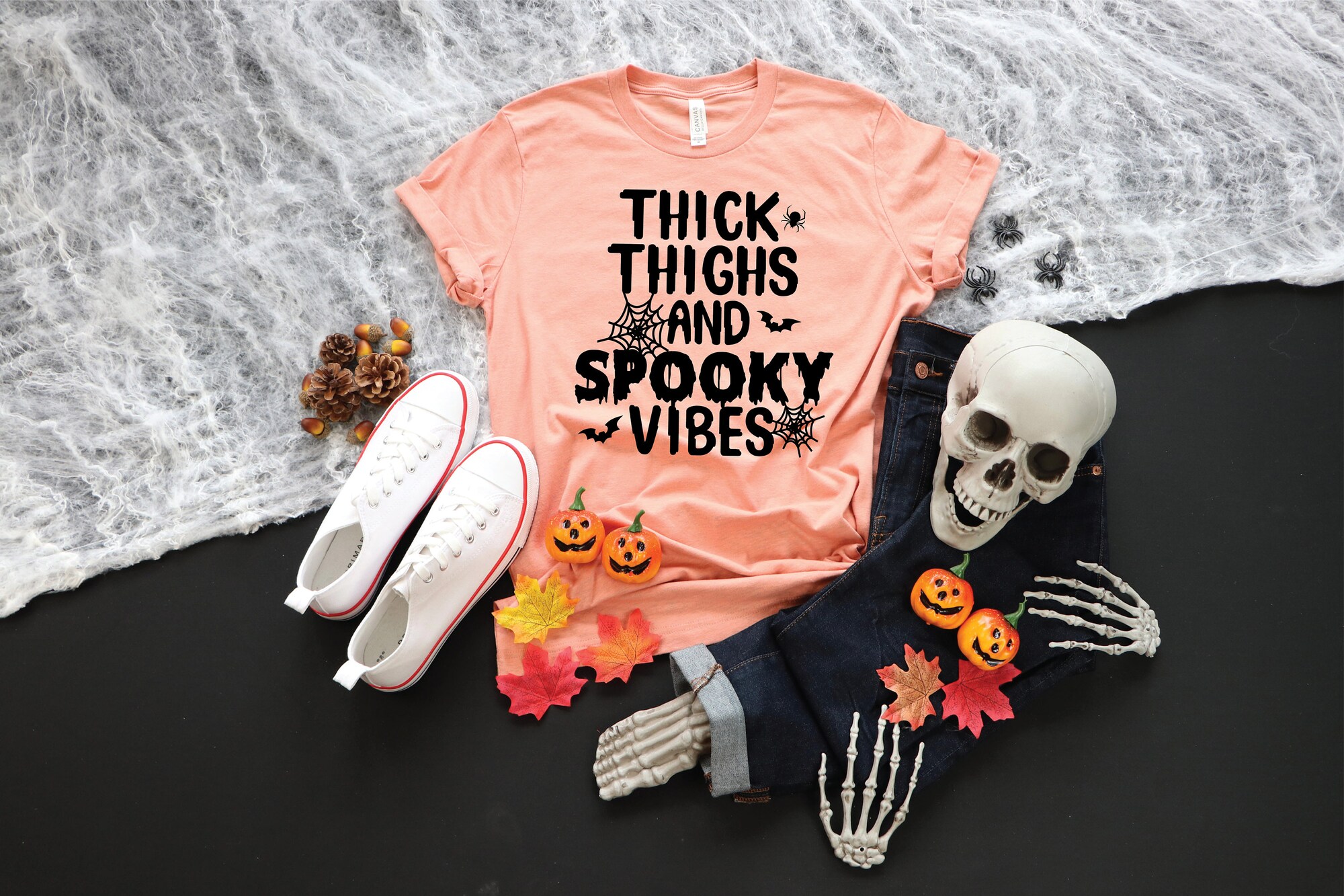 Thick Thighs & Spooky Vibes: Funny Halloween 2024 Tees image 3