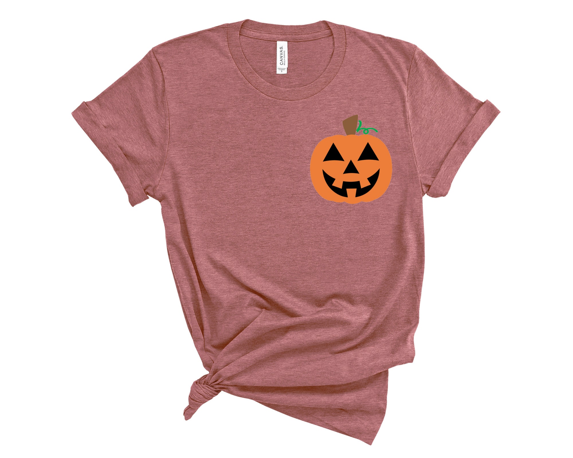 Halloween Pocket Size Shirt: Pumpkin Matching Halloween Party T-Shirt image 1