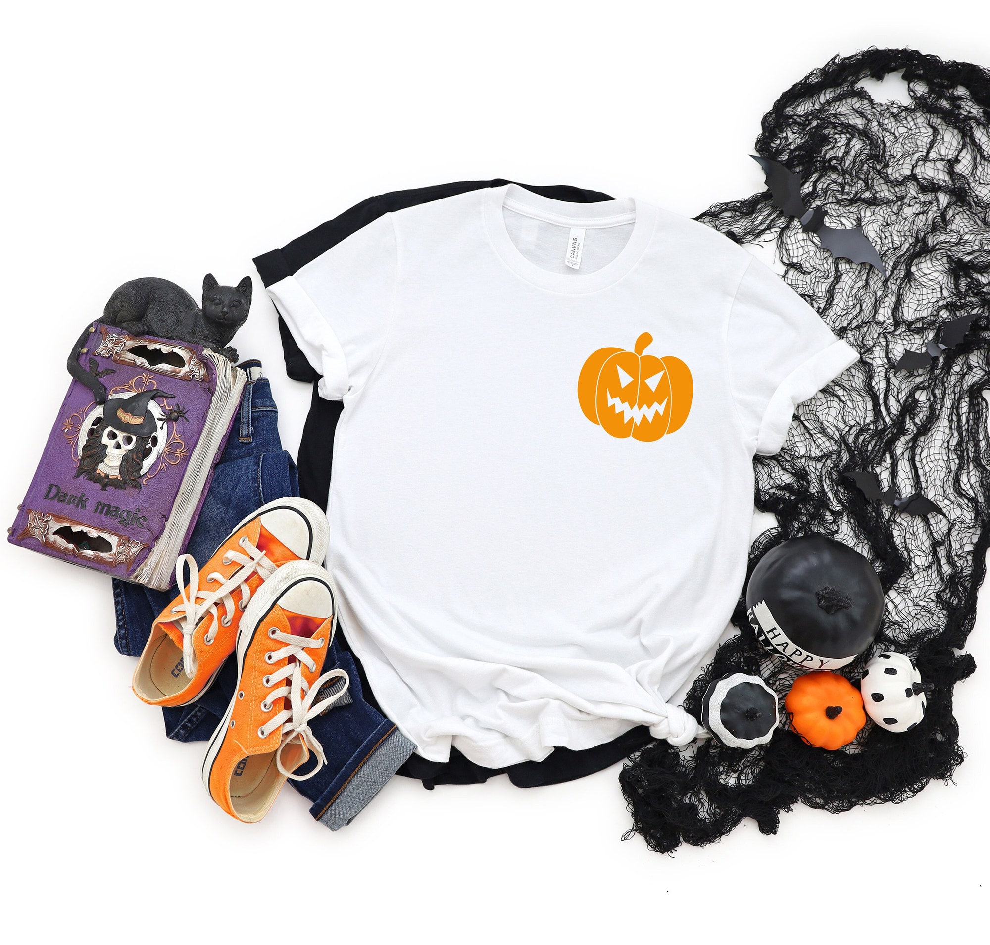 Halloween Pocket Size Shirt Halloween Party Pumpkin Tee image 0