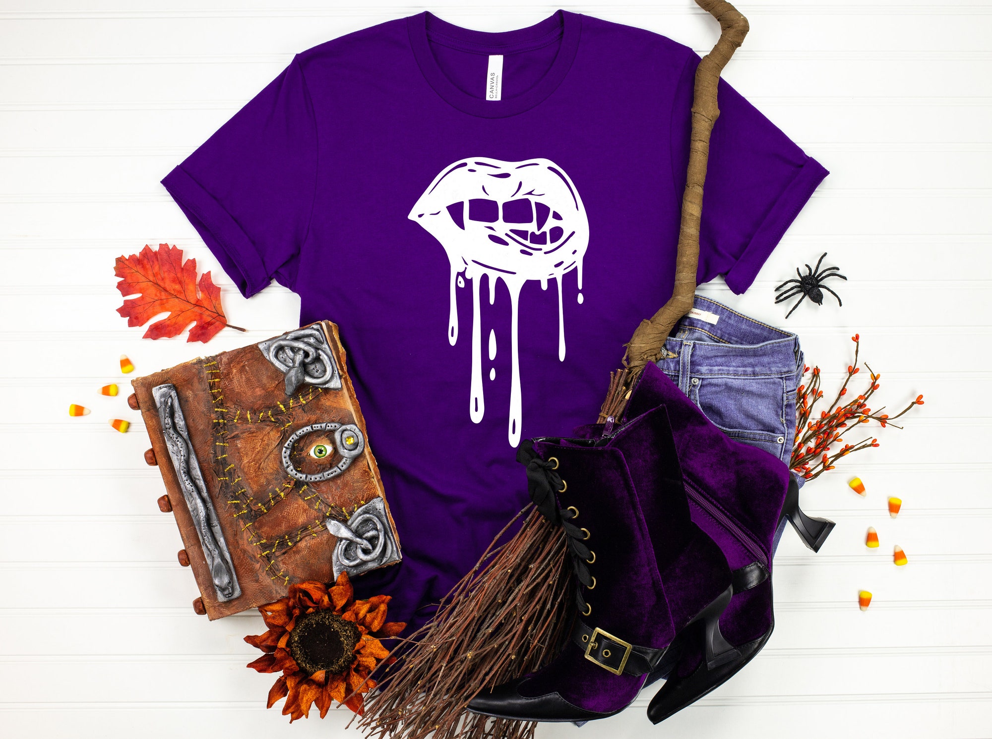 Vampire Lips Shirt: Halloween Party Tee image 2