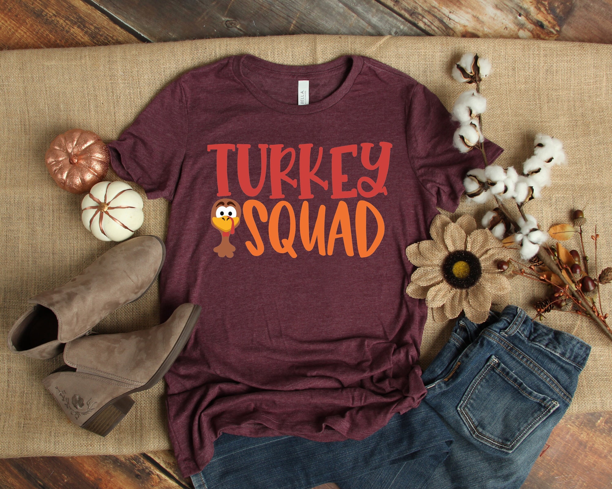 Turkey Squad Shirt | Thanksgiving T Shirt | Fall Autumn Women's Top image 0