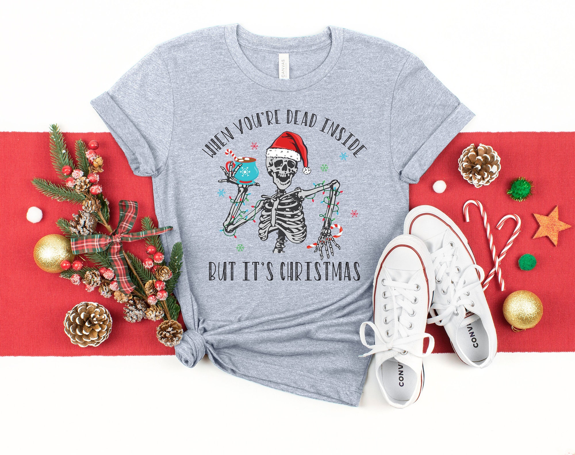 Dead Inside But Merry: Wonderful Christmas Shirt image 1