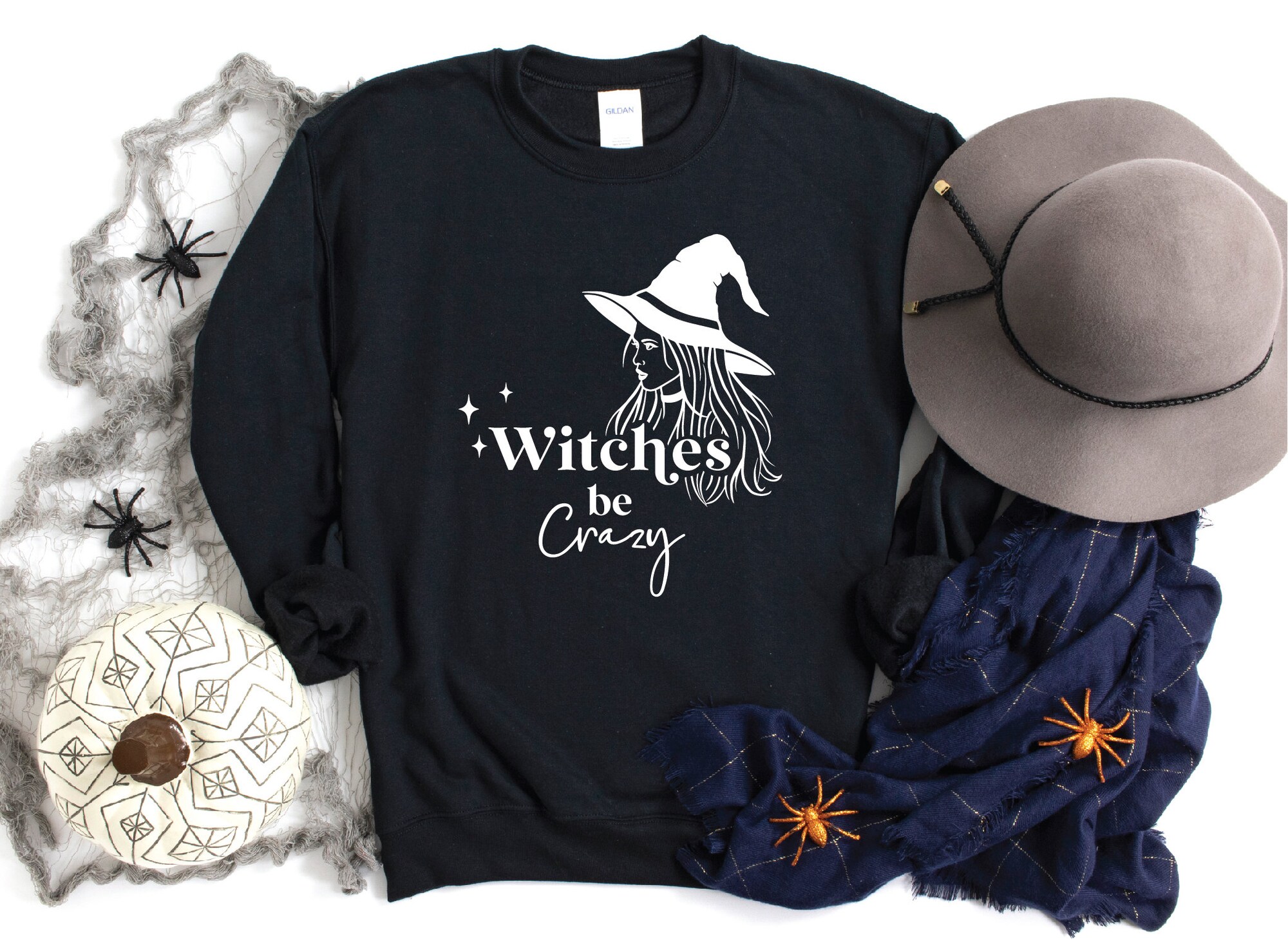 Funny Witches Be Crazy Sweatshirt: Halloween Gift & Matching Tee image 3