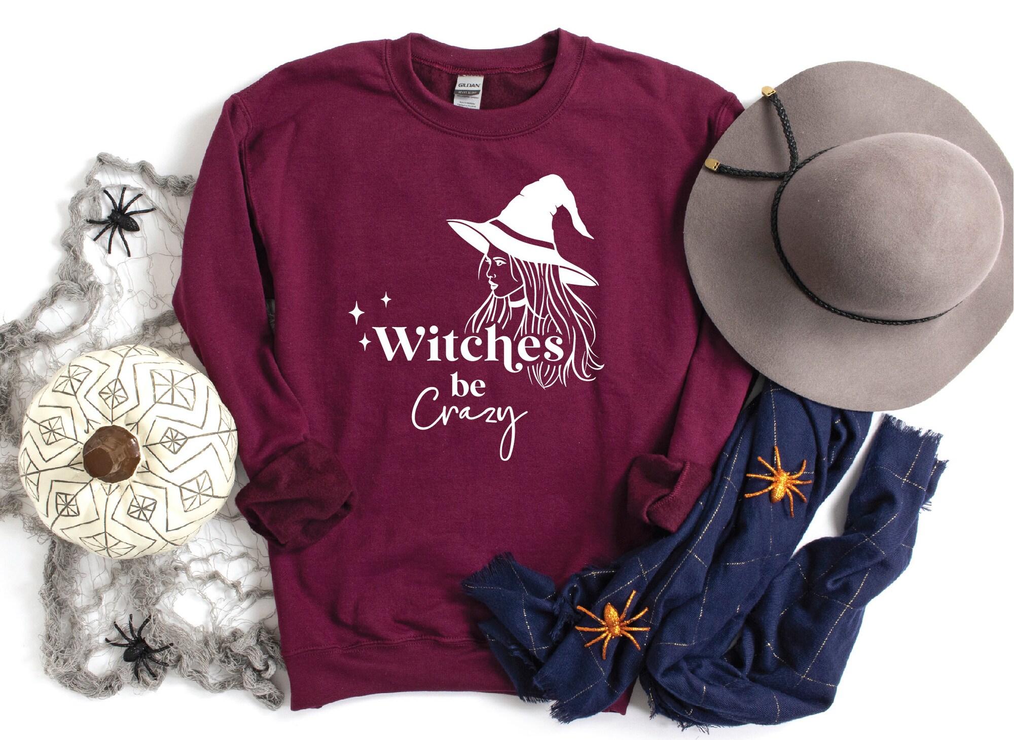 Funny Witches Be Crazy Sweatshirt: Halloween Gift & Matching Tee image 2