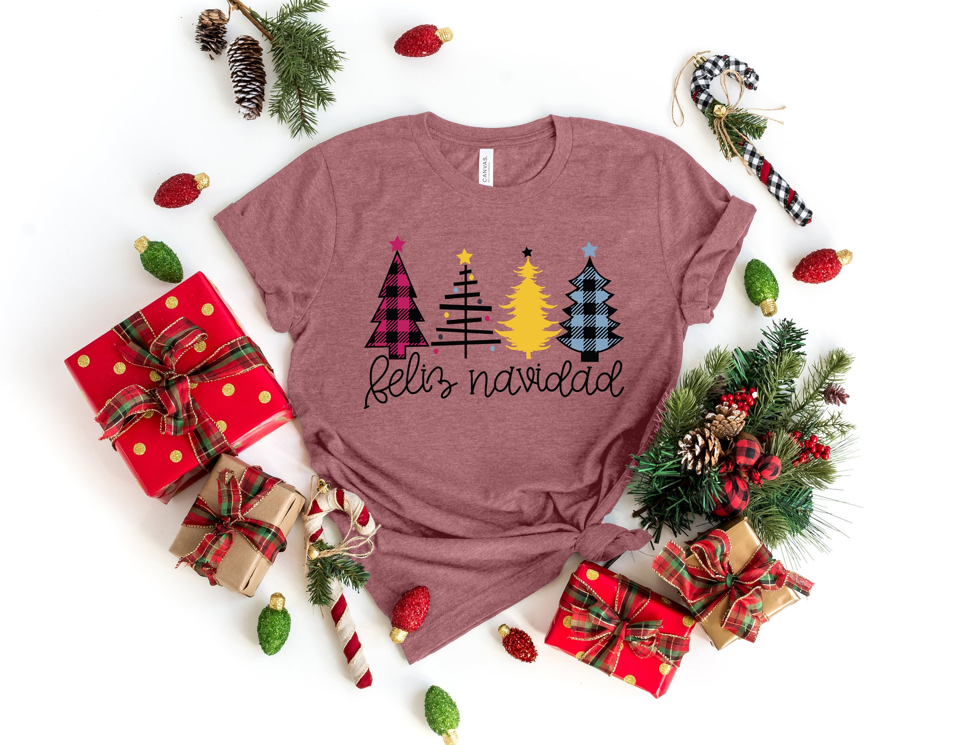 Feliz Navidad Shirt | Spanish Merry Christmas Apparel image 1