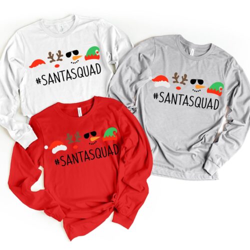 Santa Squad Shirt | Winter Snow Squad Gift Tee Merry Christmas image 0