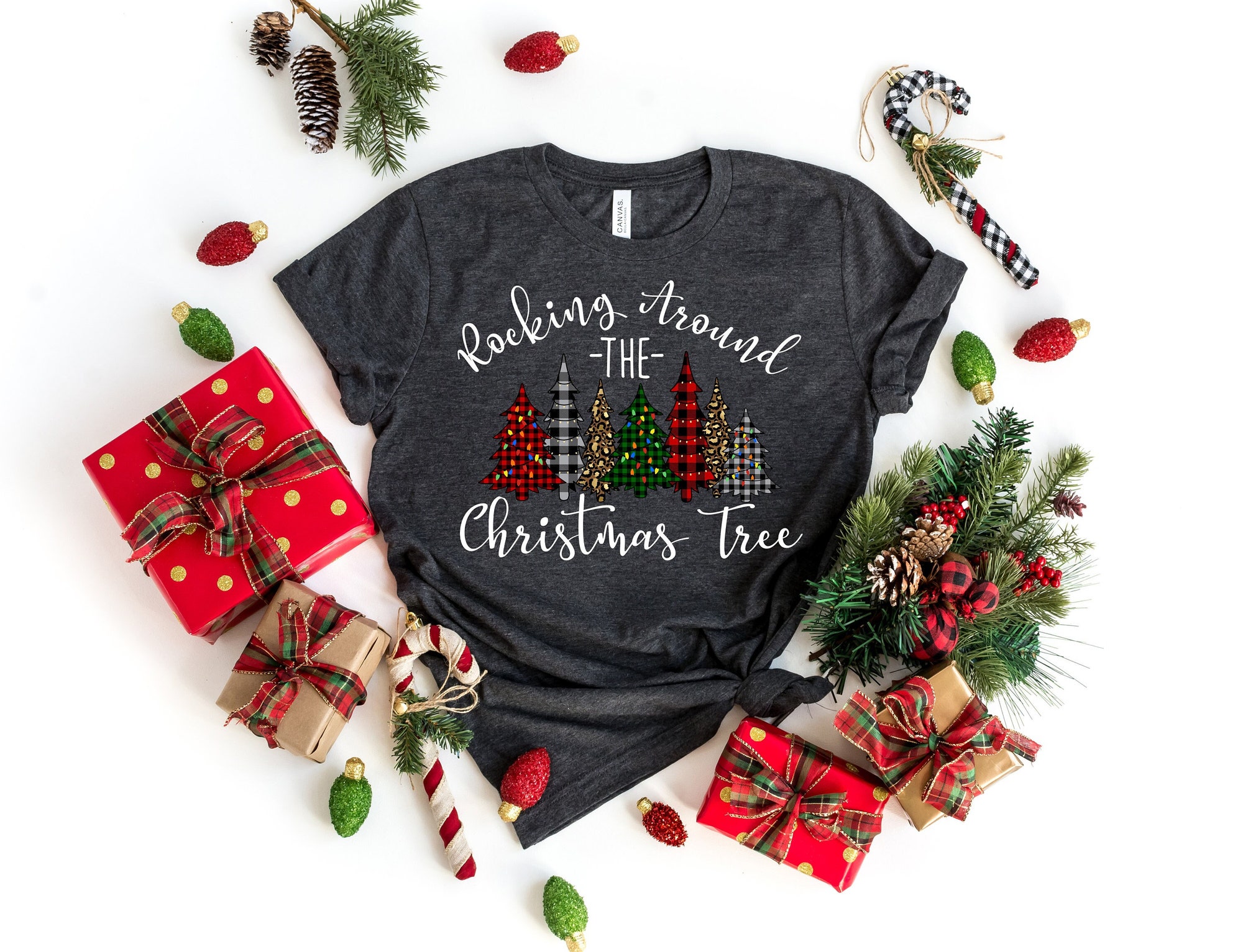 "Rocking Around The Christmas Tree Shirt: Family Matching Tee Holiday Cheer" image 0