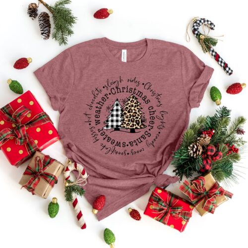 Christmas Tree Shirt Most Wonderful Time Of The Year Family Tee image 0