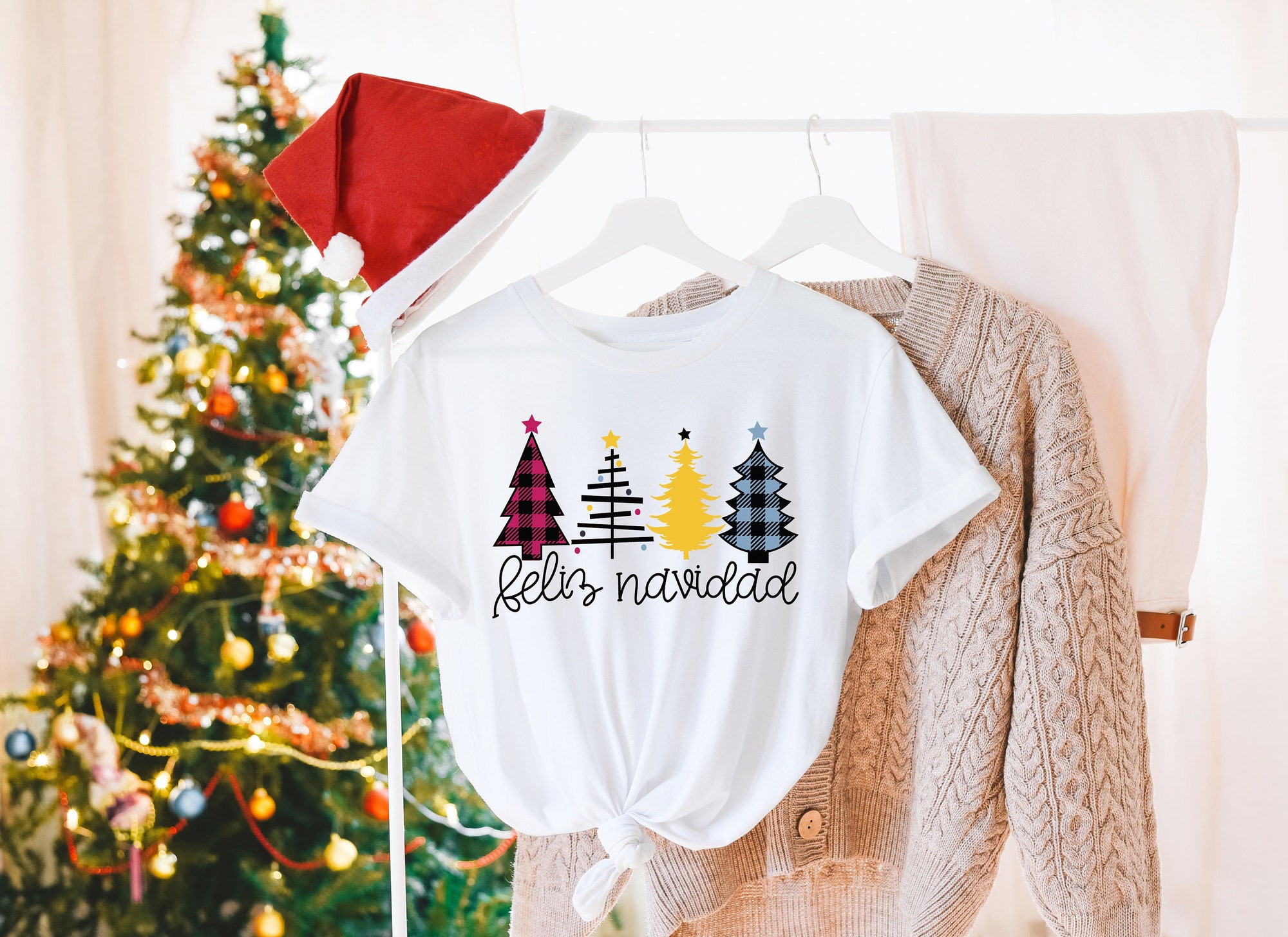 Feliz Navidad Shirt | Spanish Merry Christmas Apparel image 0