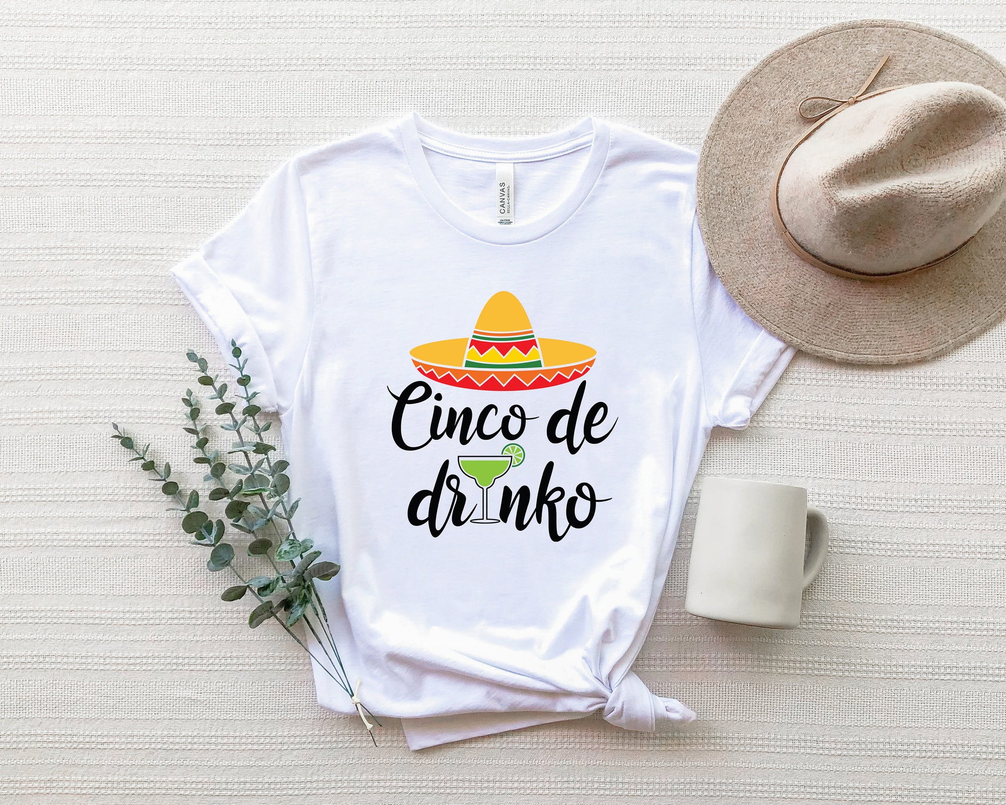 Cinco De Drinko - Sombrero & Fiesta Bachelorette Tee image 1