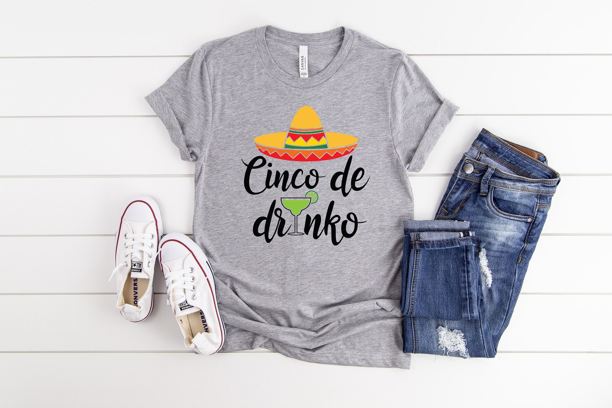 Cinco De Drinko - Sombrero & Fiesta Bachelorette Tee image 2