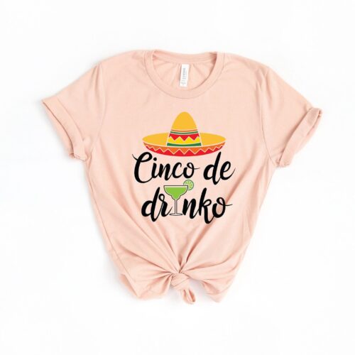 Cinco De Drinko - Sombrero & Fiesta Bachelorette Tee image 0