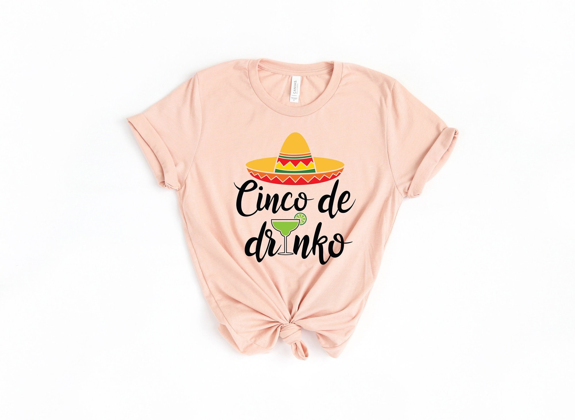 Cinco De Drinko - Sombrero & Fiesta Bachelorette Tee image 0